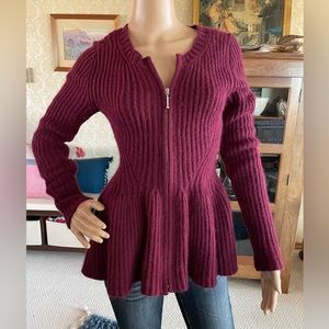 Angora burgundy cardigan